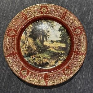 Porcelana TSUJI Argentina Decorative Plate The Cornfield | Gold Trim